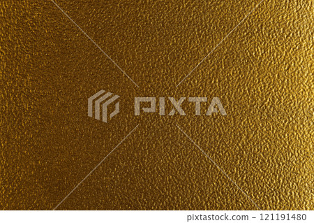 Flat rough surface painted with gold paint. 121191480