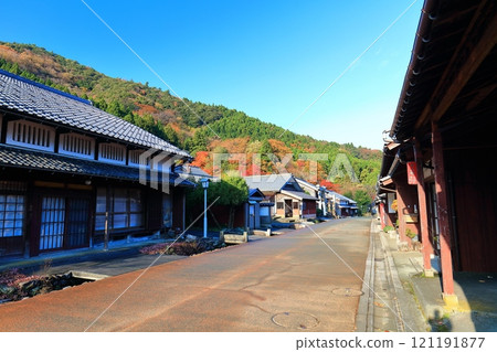 [Fukui Prefecture] The post town of Kumagawa-juku on a sunny day 121191877