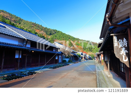[Fukui Prefecture] The post town of Kumagawa-juku on a sunny day 121191889