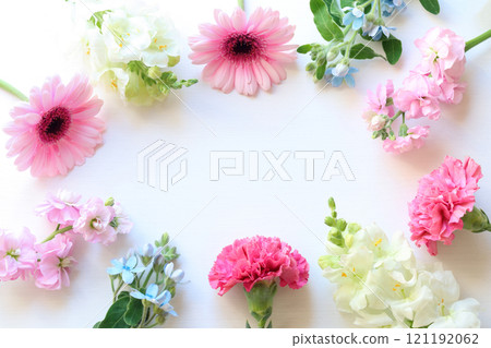 Gerbera and carnation frame Gerbera and carnation frame 121192062