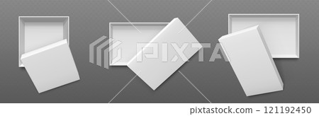Empty white carton box mockups set 121192450