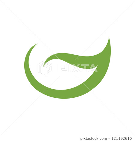 Vegan leaf green eco logo nature 121192610