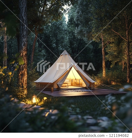 Mockup tent for your design. 121194082