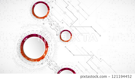 Abstract technology concept. Circuit board, high computer color background. Vector illustration. Abstract technology concept. Circuit board, high computer color background. Vector illustration. 121194452