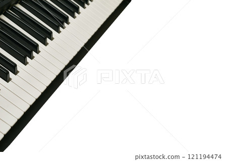 Business card for musicians, entertainment producers, piano keys on a white Business card for musicians, entertainment producers, piano keys on a white 121194474