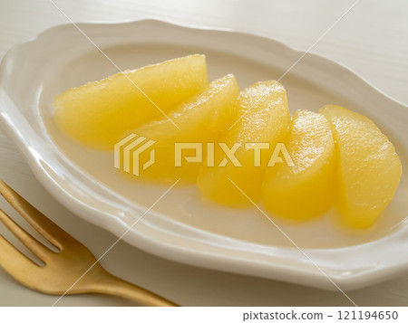 Apple compote on a plate Apple compote on a plate 121194650