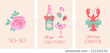 Vintage style cards, template for greeting cards, wedding, Valentines day cards and birthday party 121195250