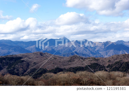 Scenery from Yokone Plateau, looking towards Mount Kokai Scenery from Yokone Plateau, looking towards Mount Kokai 121195381