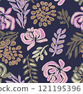 Abstract Floral Seamless Pattern Design Abstract Floral Seamless Pattern Design 121195396