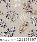 Tropical Leaf Seamless Pattern Design Tropical Leaf Seamless Pattern Design 121195397