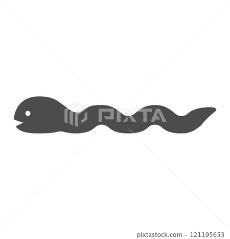 Simple snake vector icon illustration material Simple snake vector icon illustration material 121195653
