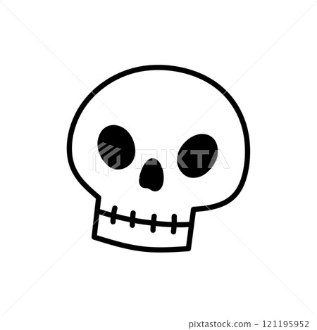 Skull doodle 121195952