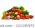 Fresh vegetables isolated on white background 121195973