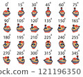 A set of 24 cartoon ships from different angles. 121196350