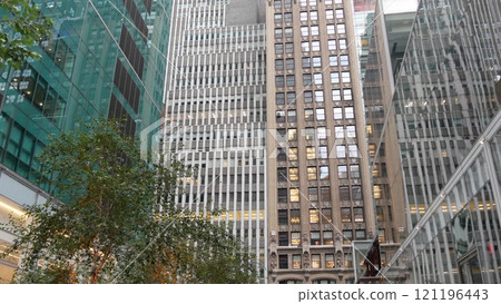 New York City Manhattan Midtown urban street building architecture in United States. USA real estate New York City Manhattan Midtown urban street building architecture in United States. USA real estate 121196443