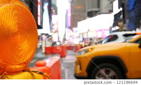 New York City Times Square, Manhattan Midtown Broadway street, USA. Yellow taxi, urban road traffic. New York City Times Square, Manhattan Midtown Broadway street, USA. Yellow taxi, urban road traffic. 121196694