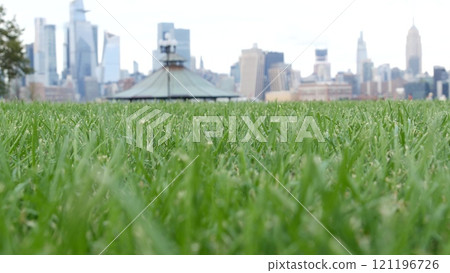 New York City waterfront skyline, Manhattan Midtown cityscape Hudson Yards skyscrapers. New Jersey. New York City waterfront skyline, Manhattan Midtown cityscape Hudson Yards skyscrapers. New Jersey. 121196726