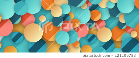 Abstract futuristic metaball, bubbles shapes science background 121196788
