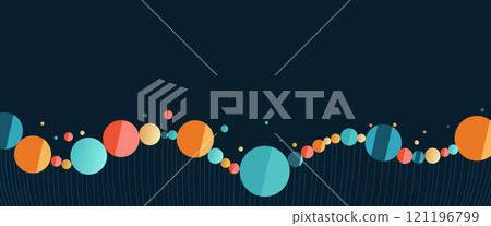 Abstract futuristic metaball, bubbles shapes science background 121196799