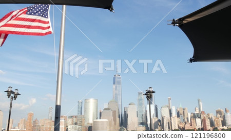 New York City waterfront skyline, Manhattan Downtown Financial district, World Trade Center cityscape New York City waterfront skyline, Manhattan Downtown Financial district, World Trade Center cityscape 121196800