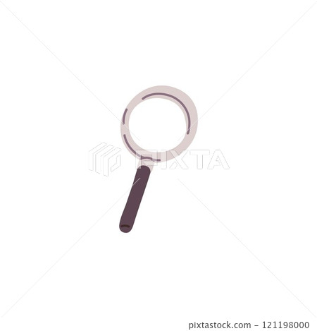 Vector illustration with a magnifying glass for research, analysis and data retrieval 121198000