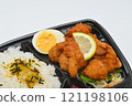 Delicious fried chicken lunch 121198106