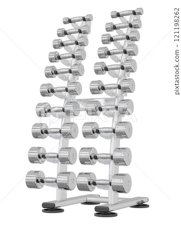 Gym Dumbbell rack, a stand for weightlifting gym equipment 121198262