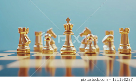 金棋子和棋盤 金棋子和棋盤 121198287