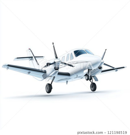 Modern White Aircraft Isolated on White Modern White Aircraft Isolated on White 121198519
