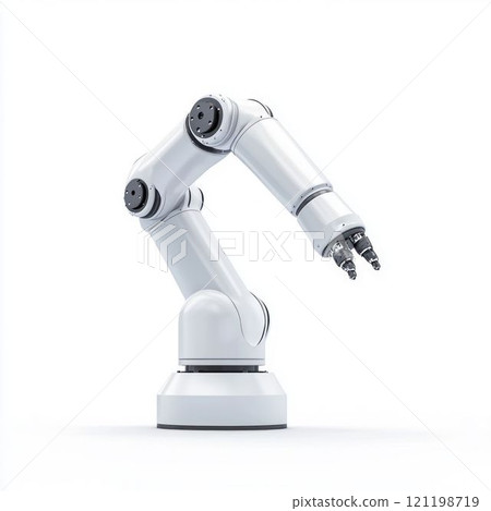 Modern Robotic Arm Isolated on White Background 121198719