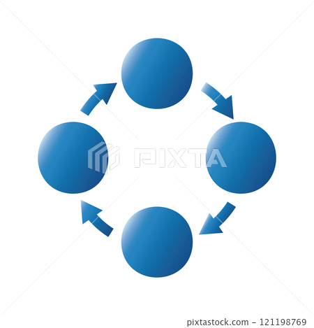 business blue gradient cycle diagram arrow illustration material business blue gradient cycle diagram arrow illustration material 121198769