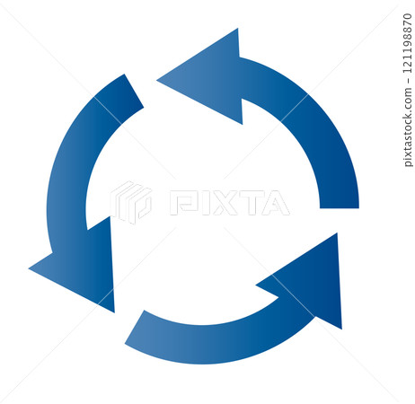 商業藍漸層循環圖箭頭插畫素材 商業藍漸層循環圖箭頭插畫素材 121198870