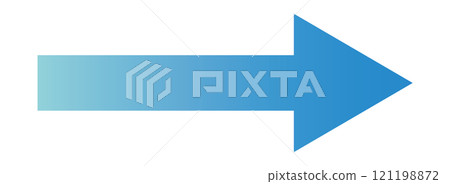 Illustration material of a right-pointing arrow in business blue gradient Illustration material of a right-pointing arrow in business blue gradient 121198872
