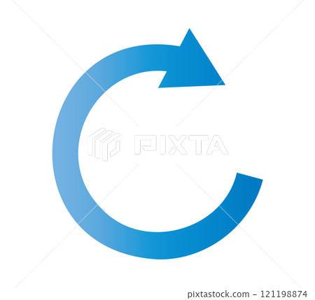 business blue gradient cycle diagram arrow illustration material 121198874