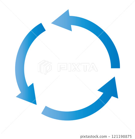 business blue gradient cycle diagram arrow illustration material business blue gradient cycle diagram arrow illustration material 121198875