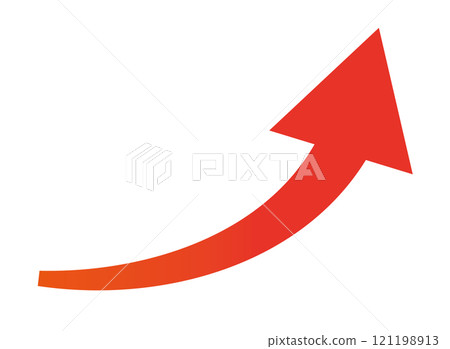 Business red rising arrow illustration material Business red rising arrow illustration material 121198913