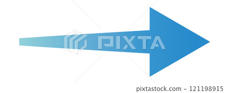 Illustration material of a right-pointing arrow in business blue gradient 121198915
