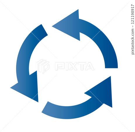 business blue gradient cycle diagram arrow illustration material 121198917