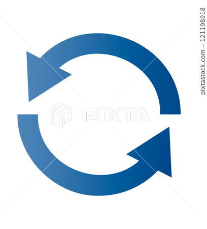商業藍漸層循環圖箭頭插畫素材 商業藍漸層循環圖箭頭插畫素材 121198918