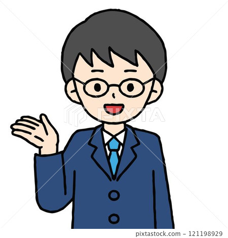 A man in a suit is giving a tour A man in a suit is giving a tour 121198929