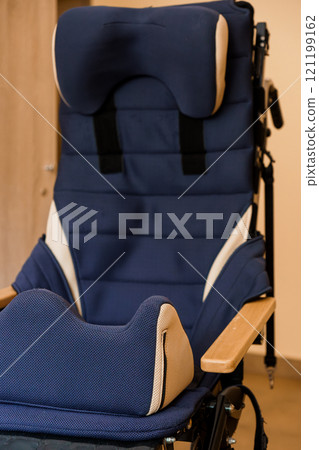 A Comfortable Modern Reclining Wheelchair with Enhanced Support Features 121199162