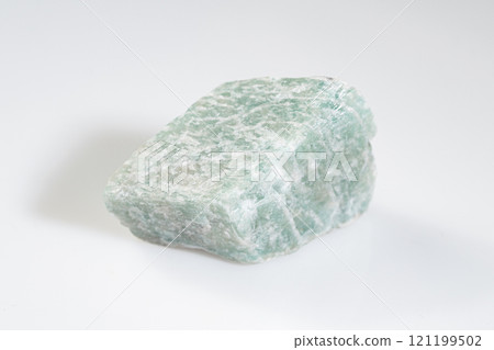 Natural Amazonite Gemstone with Unique Veining and Textured Surface Natural Amazonite Gemstone with Unique Veining and Textured Surface 121199502