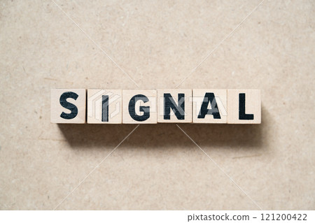 Alphabet letter block in word signal on wood background Alphabet letter block in word signal on wood background 121200422