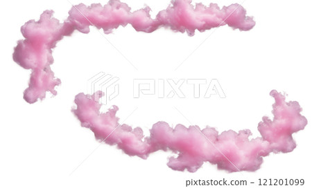 Soft pink cloud formations drifting gently across a clear sky during daylight hours 121201099