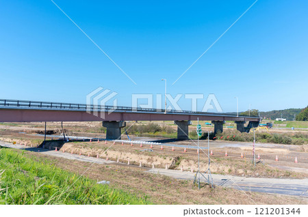 Scenery of river construction Scenery of river construction 121201344