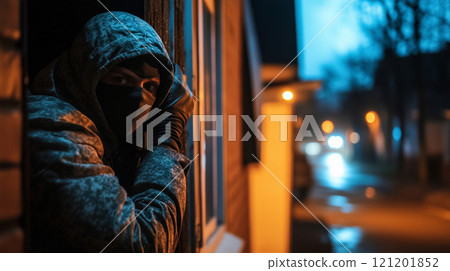 晚上有可疑人員潛伏在窗邊 121201852