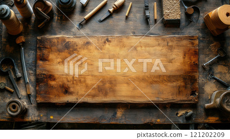舊木頭和工具 121202209