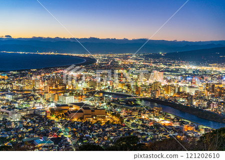 [Shizuoka Prefecture] Numazu city lights and Suruga Bay 121202610