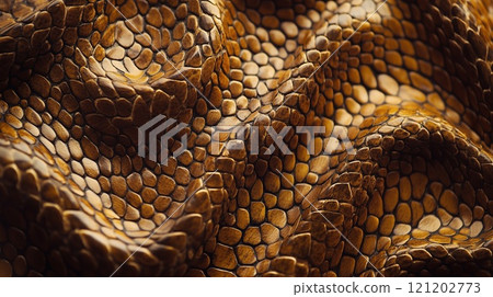 Brown Snake skin texture. Holographic effect. 121202773