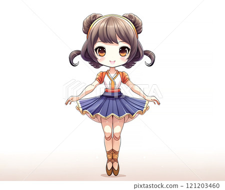 Chibi character: Ballerina girl image material 121203460